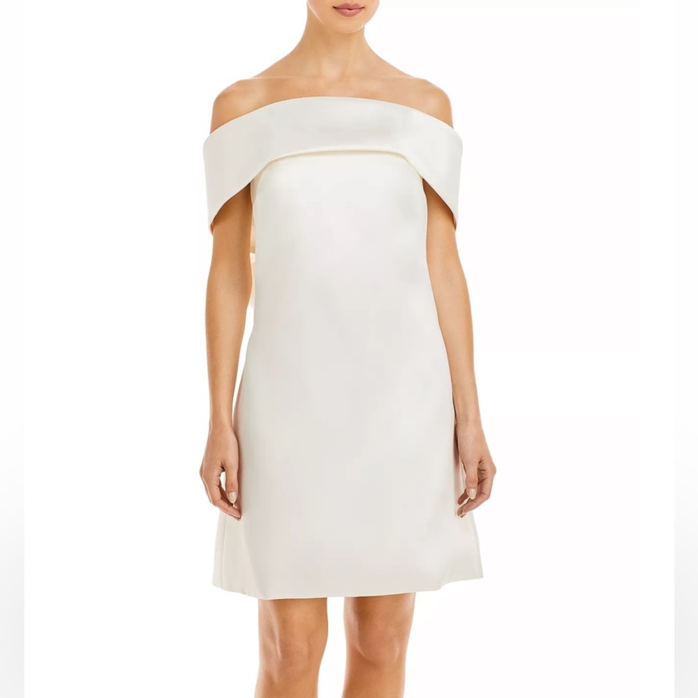 Amsale Off The Shoulder Shift Dress